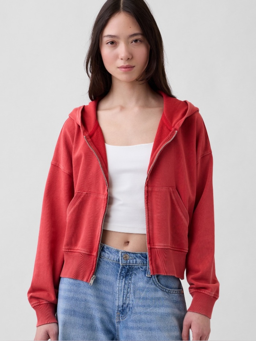 Gap Vintagesoft Terry Zip Hoodie NWOT